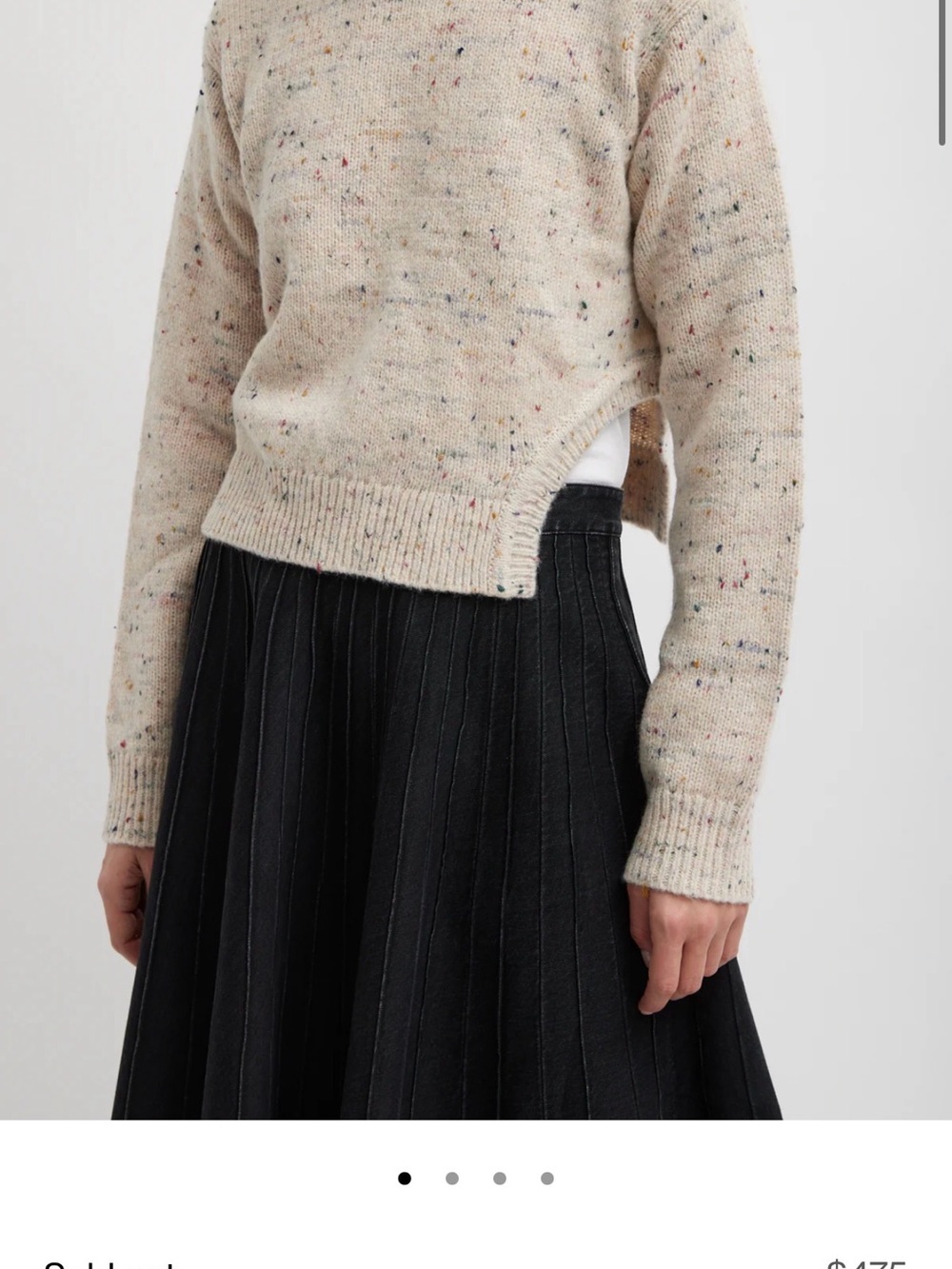 Tibi shrunken crewneck sweater, medium